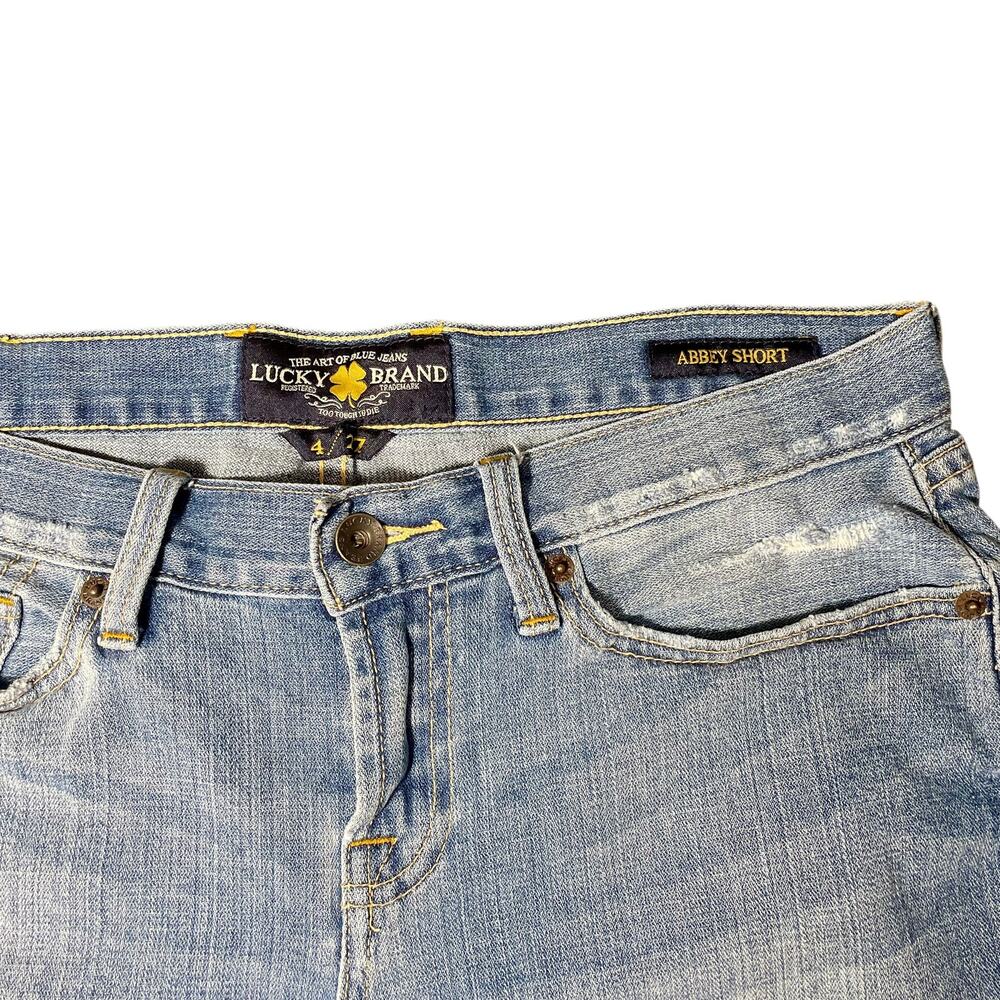 Lucky Brand Light Wash Jean Denim Cutoff Abbey Shorts Sz 4 / 27 - Picture 10 of 10